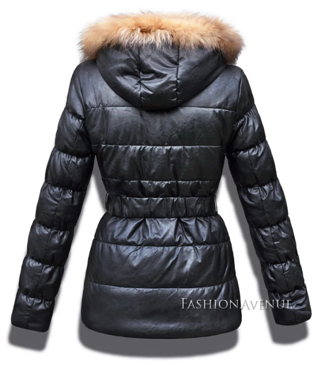 ekskluzywny plaszcz damski skora futro naturalne fashionavenue tyl.jpg