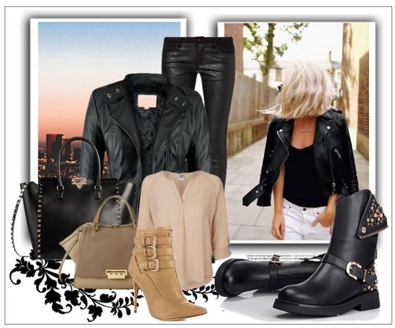 Najmodniejsza kurtka damska wiosenna jesienna 2017  typu ramoneska ze skóry wytłaczanej z ciepłym misiem kołnierz stójka model #90 Promocja w sklepie fashionavenue.pl Wyprzedaż