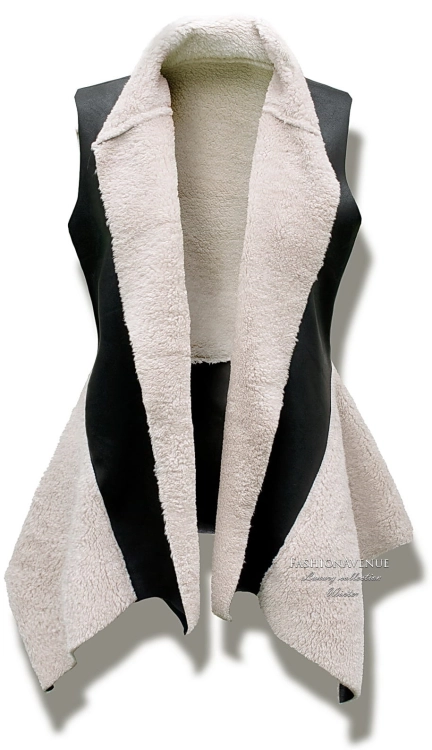 fashionavenue kamizelka futerko baranek skora zima ciepla #107