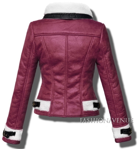 fashionavenue kurtka damska ramoneska winna czerwien  kozuch ramoneska tyl  model 37_resize.jpg
