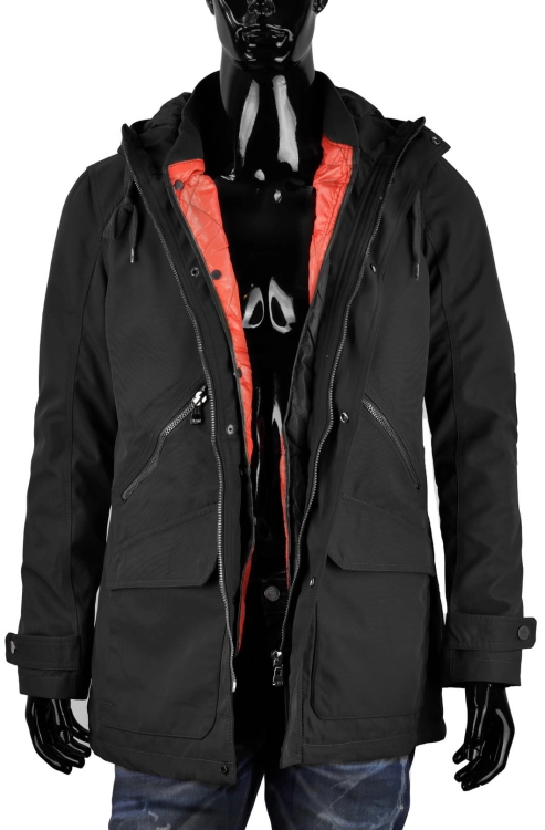 MĘSKA KURTKA ANORAK PARKA PODWÓJNA 2w1 - OCIEPLANA