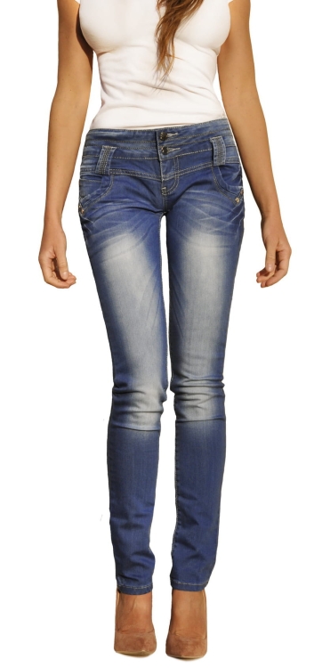 Spodnie Damskie Jeans Denim Dopasowane Rurki Kobiece model #L203 na Wiosnę Lato Jesień Zimę w sklepie FASHIONAVENUE.PL