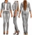 Spodnie Damskie Jeans Denim Dopasowane Rurki Kobiece Szare Ornamenty model #512 na Wiosnę Lato Jesień Zimę w sklepie FASHIONAVENUE.PL