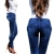 Modne Spodnie Damskie Jeans dla Króliczka Denim Wyszczuplające Kobiece ze Szwem i Baskinką Wiosna Lato Jesień model #0396 FASIONAVENUE.PL Promocja