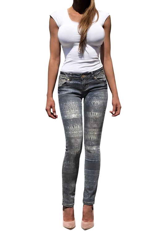 Spodnie Damskie Jeans Denim RURKI Kobiece Wzory model #407 na Wiosnę Lato Jesień Zimę w sklepie FASHIONAVENUE.PL