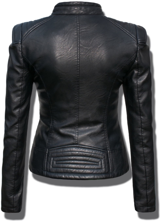 Modna Kurtka Damska Ramoneska Motocyklowa Rockowa Zameczki Przeszycia Wiosna Jesień 2018  Nowy Model #100 Promocja w Sklepie FASHIONAVENUE.PL Moto Biker Jacket