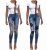 Modne Spodnie Damskie Jeans Rurki Dziury  Tiul Cekiny Wyszczuplające Kobiece Wiosna Lato Jesień model #CD13 FASHIONAVENUE.PL Promocja