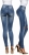 Modne Spodnie Damskie Jeans Denim Dopasowane Rurki Przetarcia Dziury Wiosna Lato Jesień model #S2186 FASHIONAVENUE.PL Promocja