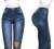 Modne Spodnie Damskie Jeans Denim Dopasowane Rurki Dziury Wiosna Lato Jesień model #M811 FASHIONAVENUE.PL Promocja