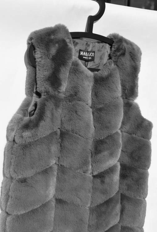 Najmodniejsza Ekskluzywna Kamizelka Damska Futrzana Gruba Bezrękawnik Must Have Hit Sezonu #77009 Promocja w Sklepie FASHIONAVENUE.PL