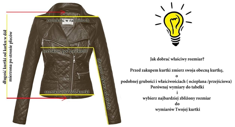 jak przwidłowo zmierzyc kurtke i dobrac rozmiar fashionavenue.pl