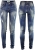Spodnie Damskie Jeans Slim-Fit SKINNY Przecierane Dekatyzowane Stan Normalny model #S003 na Wiosnę Lato Jesień Zimę w sklepie FASHIONAVENUE.PL 