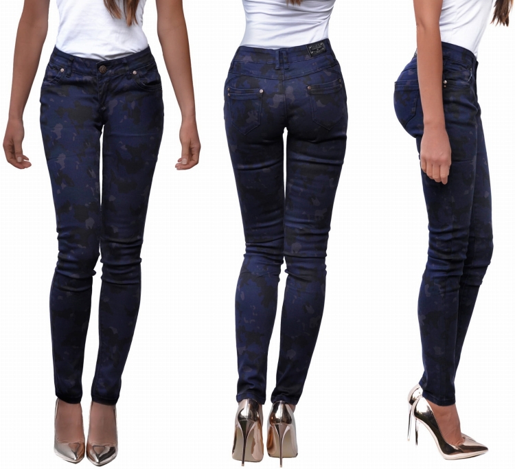 Modne Spodnie Damskie Jeans Denim Moro Dopasowane Kobiece Rurki Wiosna Lato Jesień model #A010 FASHIONAVENUE.PL Promocja