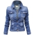 Modna Kurtka Damska Jeans Katana Jeansowa z Perełkami Wiosna Lato Jesień model #S2209 sklep FASHIONAVENUE.PL Promocja