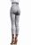 Spodnie Damskie Jeans Elastyczny Denim Szare Wysoki Stan z Falbaną Rurki Kobiece model #433 na Wiosnę Lato Jesień Zimę w sklepie FASHIONAVENUE.PL