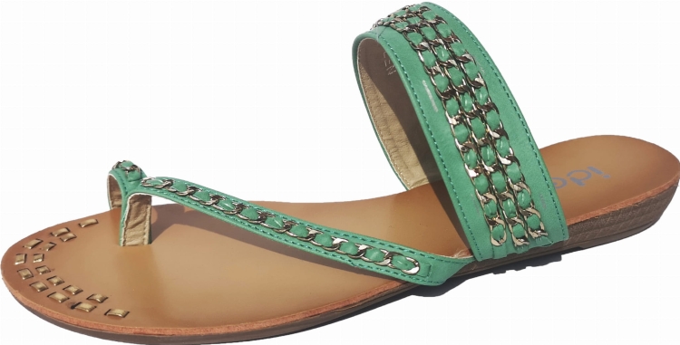 Modne Sandały Klapki Japonki Ozdobione Łańcuszkiem #9820 na Lato w sklepie FASHIONAVENUE.PL Promocja Wyprzedaż