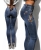 Modne Spodnie Damskie Jeans Denim Dopasowane z Haftem Wiosna Lato Jesień model #RE026 FASHIONAVENUE.PL Promocja