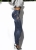 Modne Spodnie Damskie Jeans Denim Dopasowane z Haftem Wiosna Lato Jesień model #RE026 FASHIONAVENUE.PL Promocja