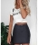 Modna Spódnica Jeansowa Jeans Denim Bojówka z Kieszeniami Cargo Strzępiona Wyjasniana Wiosna Lato Jesień model #JS720 Promocja w Sklepie FASHIONAVENUE.PL