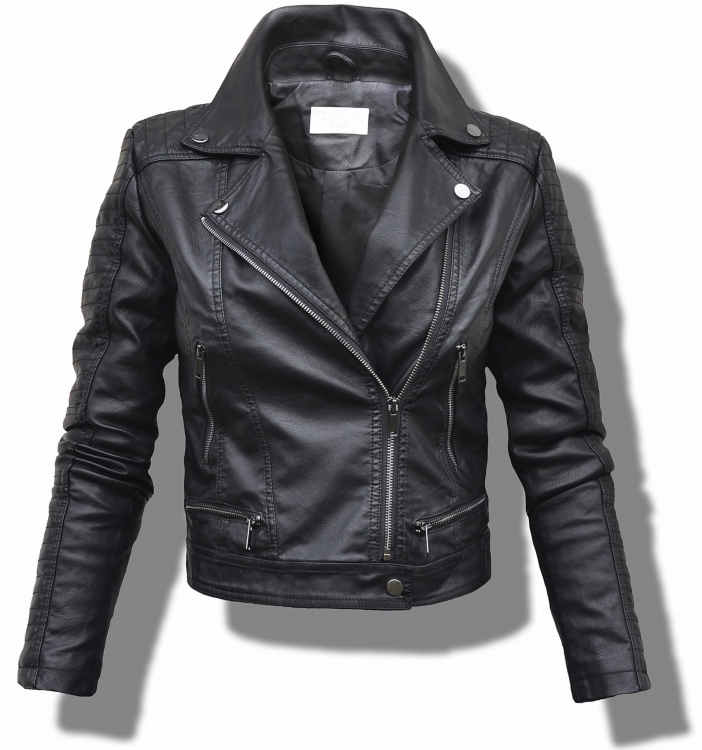 Modna Kurtka Damska Ramoneska Klasyczna Rockowa Zameczki Przeszycia Wiosna Jesień 2024  Nowy Model #HM38 Promocja w Sklepie FASHIONAVENUE.PL Moto Biker Jacket