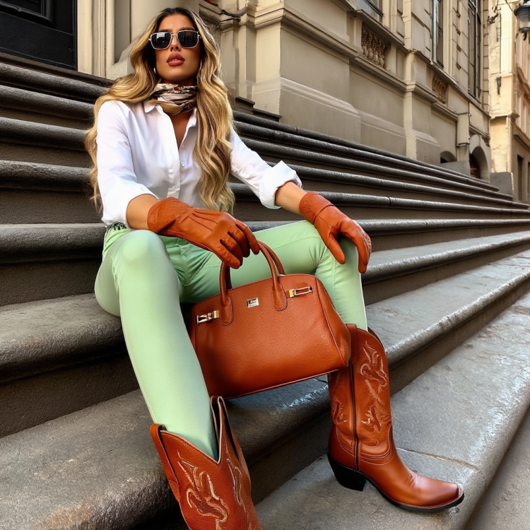 Spodnie Rurki w Kolorze Orzeźwiającej Mięty #A827-31 FASHIONAVENUE.PL