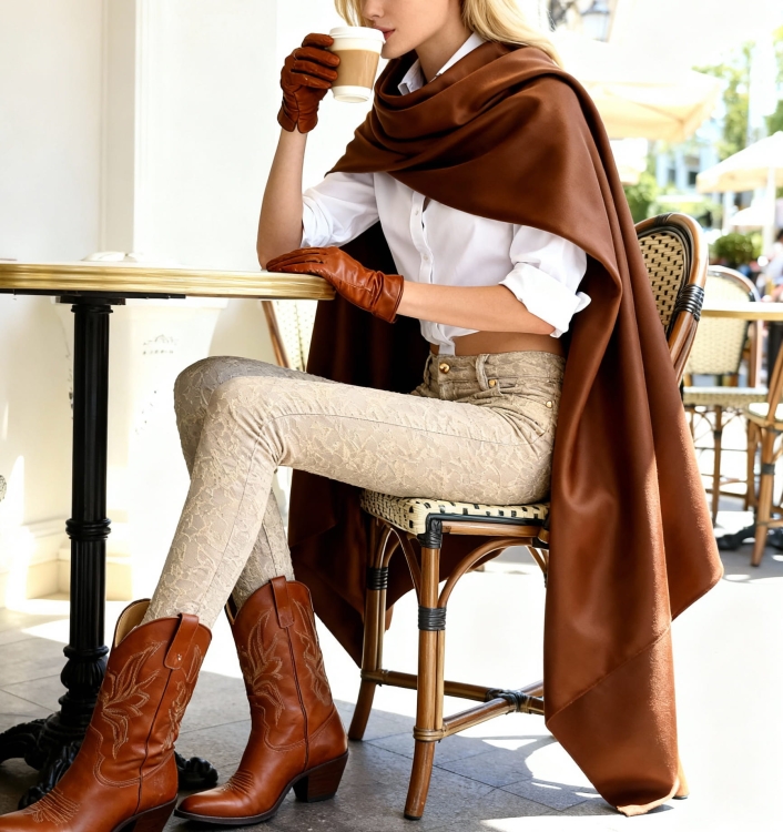 Spodnie Skinny Rurki Elegancki Wzór Koronka Beżowe #RE274 FASHIONAVENUE.PL