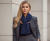 Elegancki Granatowy Szal z Wełną o Strukturze Melange FA1228 FASHIONAVENUE.PL