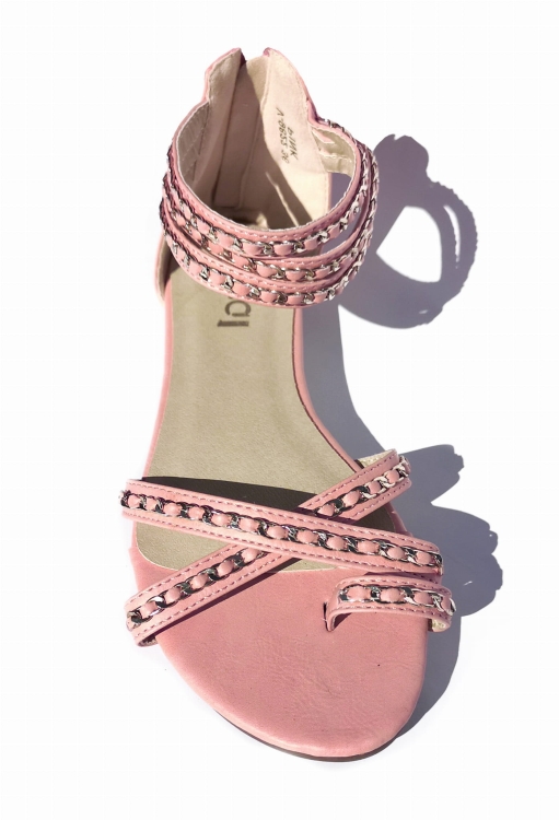 Modne Sandały Klapki Japonki Ozdobione Łańcuszkiem #9822 na Lato w sklepie FASHIONAVENUE.PL Promocja Wyprzedaż