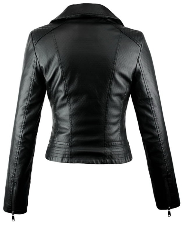 kurtka damska wiosenna ramoneska skóra wytłaczana ocieplana misiem model #89 w sklepie www.fashionavenue.pl