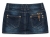 Jeansowa Spódnica Mini z Biżuteryjnym Detalem Denim #807 FASHIONAVENUE.PL