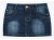 Jeansowa Spódnica Mini z Biżuteryjnym Detalem Denim #807 FASHIONAVENUE.PL