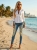 Jeansy Ocean Sparkle Biżuteryjny Denim z Muszelkami i Cekinami #B1721 FASHIONAVENUE.PL