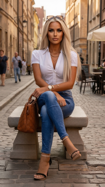 Spodnie Damskie Jeans Denim Dopasowane Rurki Kobiece model #G5117 na Wiosnę Lato Jesień Zimę w sklepie FASHIONAVENUE.PL