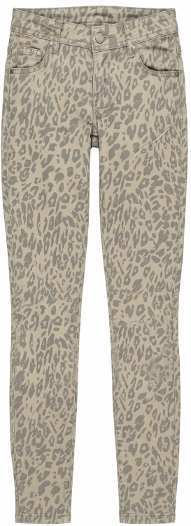 Dopasowane Spodnie Skinny Leopard Print Złote Detale #S1535-15 FASHIONAVENUE.PL