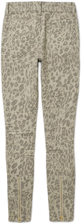 Dopasowane Spodnie Skinny Leopard Print Złote Detale #S1535-15 FASHIONAVENUE.PL