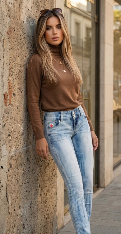 Jeansy Marmurki Damskie Haftowany Herb Kotwica Flagi #1061 FASHIONAVENUE.PL