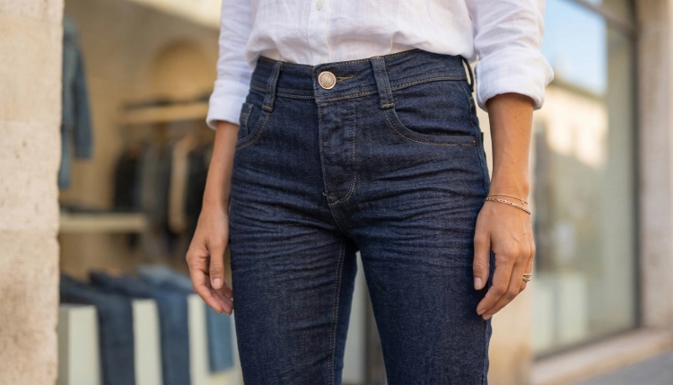 Klasyczne Jeansy Giani 5 Miękki Granatowy Denim #2042 FASHIONAVENUE.PL