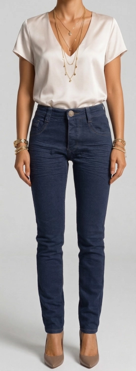 Klasyczne Jeansy Giani 5 Miękki Granatowy Denim #2042 FASHIONAVENUE.PL