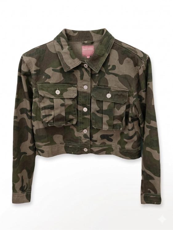 Modna Kurtka Damska Katana Bluza Moro Khaki Wojskowa Camo Wiosna Lato Jesień model #33841 sklep FASHIONAVENUE.PL Promocja