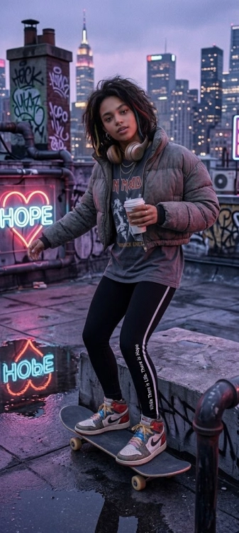 Czarne Legginsy Mega Vibe Streetwear – Twoje Must-Have do Daily Fitów