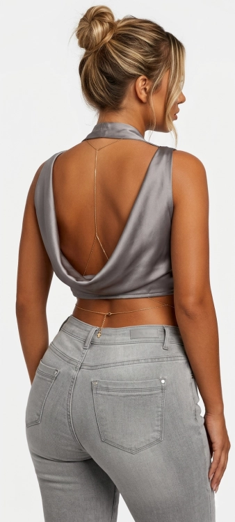 Damskie Jeansy Plus Size Szare Pełne Kształty Curvy Fit #3384 FASHIONAVENUE.PL