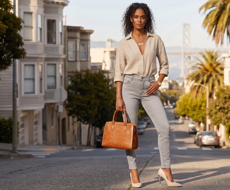 Jasnoszare Spodnie Damskie Elastyczne Plus Size Curvy Fit #3242 FASHIONAVENUE.PL