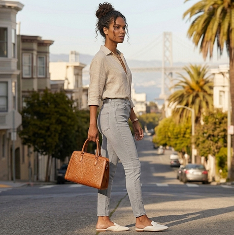 Jasnoszare Spodnie Damskie Elastyczne Plus Size Curvy Fit #3242 FASHIONAVENUE.PL