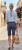 Granatowe Bermudy Damskie do Kolan Wysoki Stan Eleganckie Szorty #E9332-6 FASHIONAVENUE.PL
