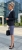 Granatowe Bermudy Damskie do Kolan Wysoki Stan Eleganckie Szorty #E9332-6 FASHIONAVENUE.PL