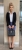 Granatowe Bermudy Damskie do Kolan Wysoki Stan Eleganckie Szorty #E9332-6 FASHIONAVENUE.PL