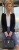 Granatowe Bermudy Damskie do Kolan Wysoki Stan Eleganckie Szorty #E9332-6 FASHIONAVENUE.PL