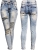 Spodnie Damskie Jeans Slim-Fit SKINNY Przecierane Dekatyzowane Dziury Stan Normalny model #S004 na Wiosnę Lato Jesień Zimę w sklepie FASHIONAVENUE.PL 