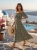 Zwiewna Sukienka Hiszpanka Marszczona Kwiaty Łączka Ściągacz Czarna #Q718 FASHIONAVENUE.PL