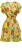 Letnia Zwiewna Sukienka Midi w Tropikalne Liście z Falbaną Żółta #FW86-5 FASHIONAVENUE.PL